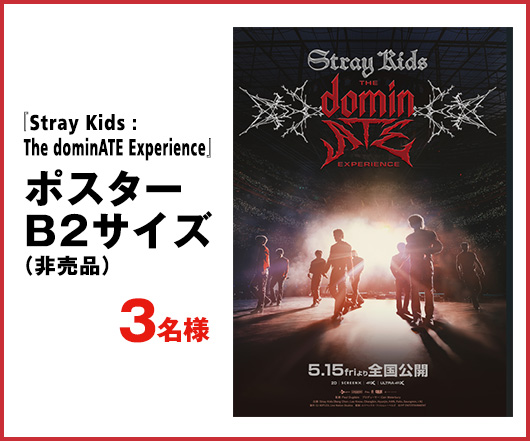 『Stray Kids : The dominATE Experience』ポスターB2サイズ（非売品）　3名様