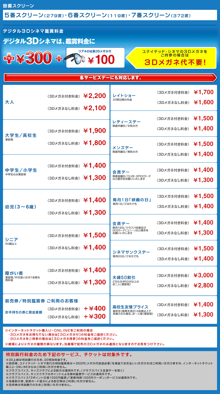 デジタル3Dシネマ - ユナイテッド・シネマ前橋